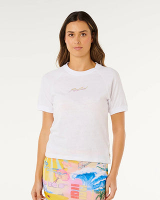Rip Curl Women's Hayley O Fitted T-Shirt - Optical White