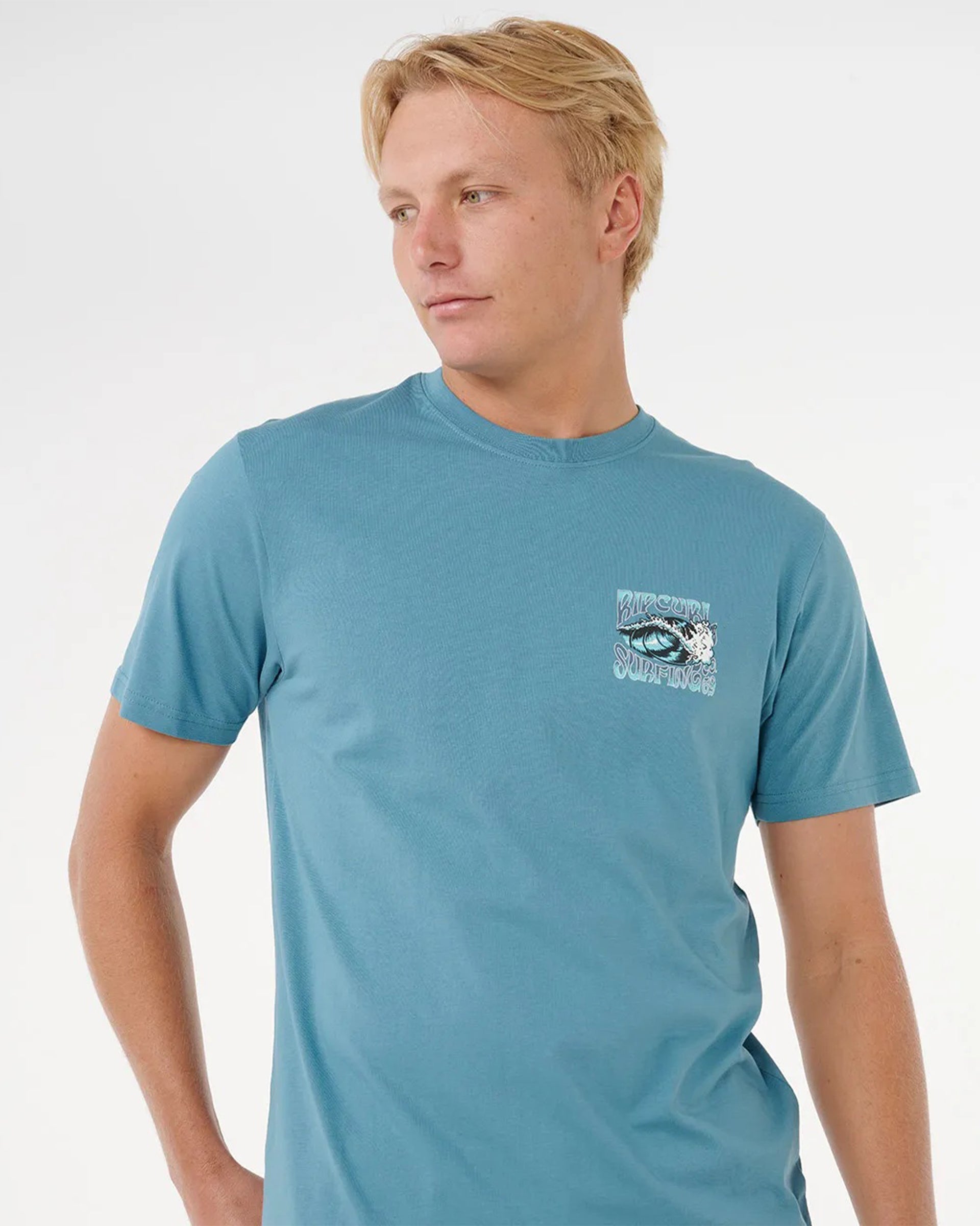 Rip Curl Hazed & Tubed Short Sleeve T-Shirt - Storm Blue