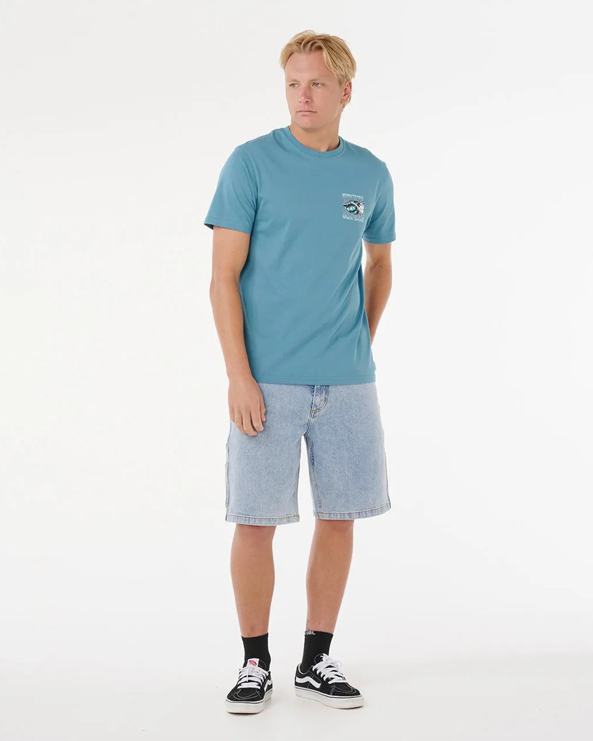 Rip Curl Hazed & Tubed Short Sleeve T-Shirt - Storm Blue