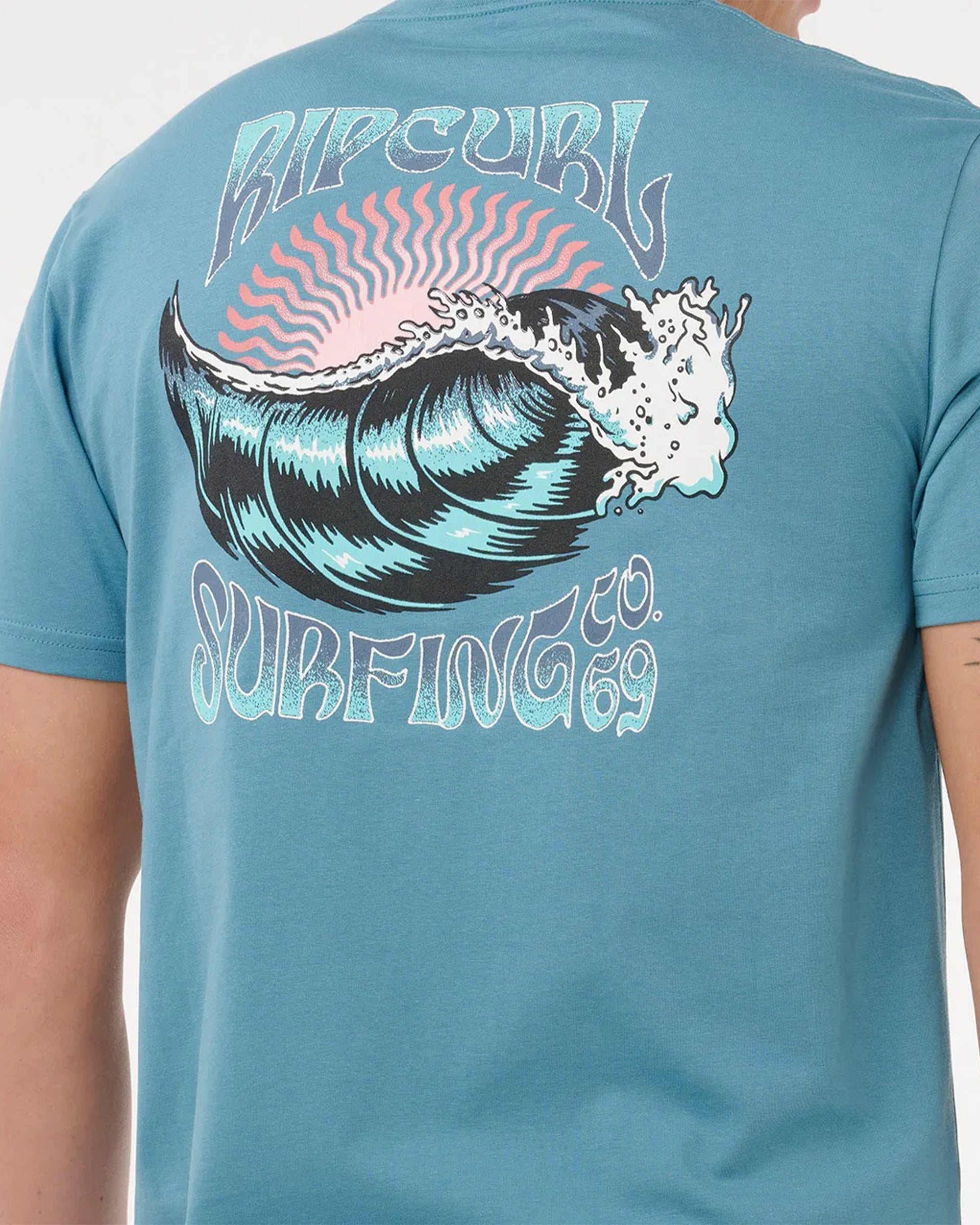 Rip Curl Hazed & Tubed Short Sleeve T-Shirt - Storm Blue