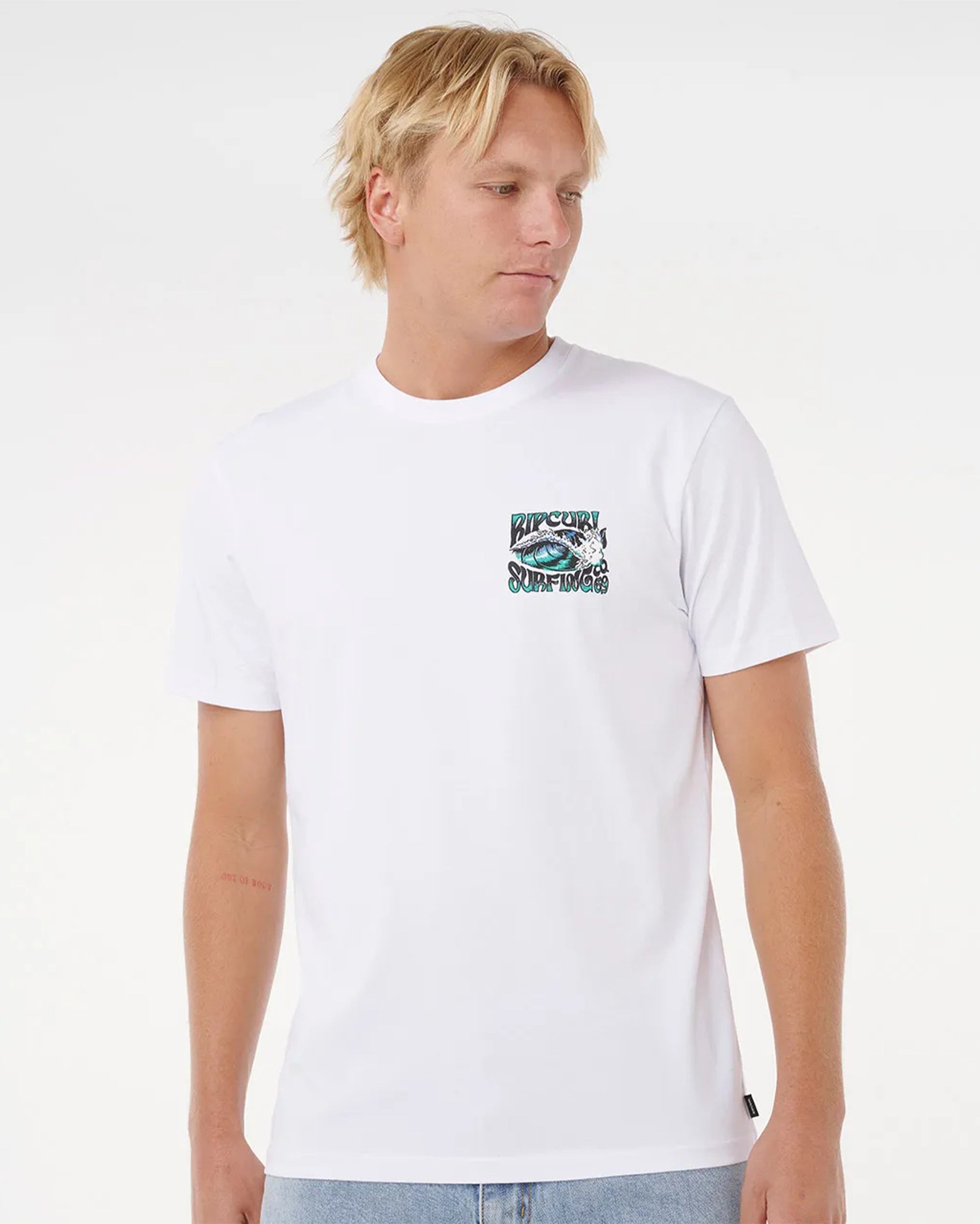 Rip Curl Hazed & Tubed Short Sleeve T-Shirt - White