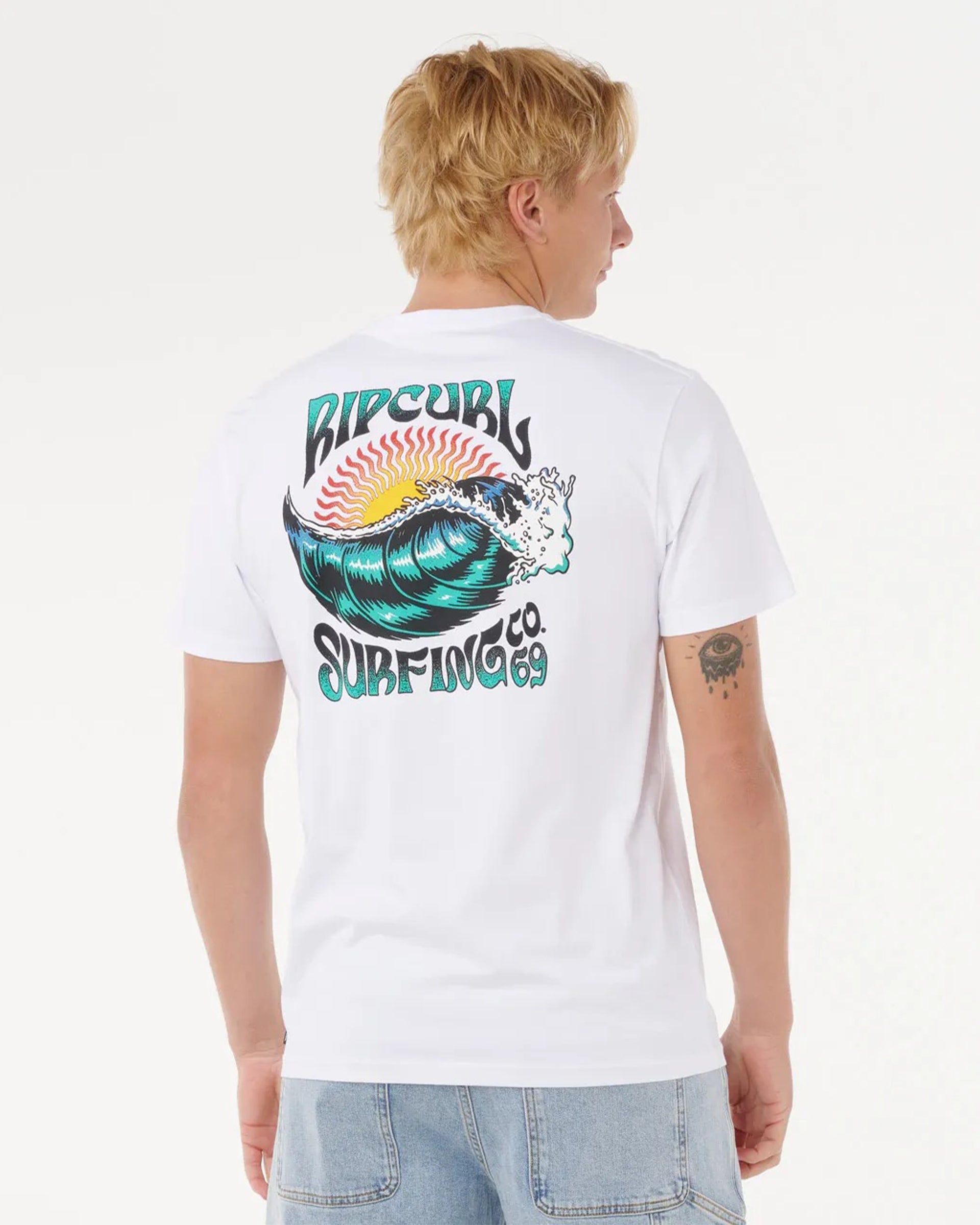 Rip Curl Hazed & Tubed Short Sleeve T-Shirt - White