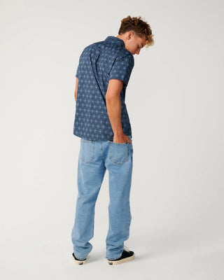 Rip Curl Hypno Micro Short Sleeve Shirt - Bluefin