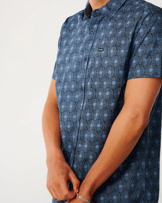 Rip Curl Hypno Micro Short Sleeve Shirt - Bluefin
