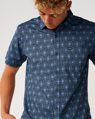 Rip Curl Hypno Micro Short Sleeve Shirt - Bluefin