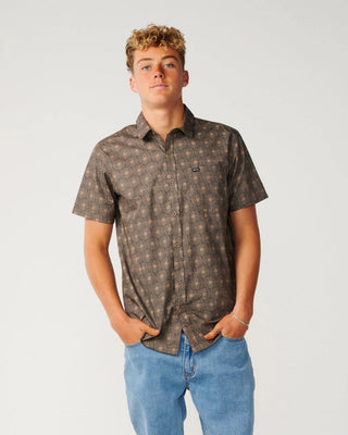 Rip Curl Hypno Micro Short Sleeve Shirt - Walnut