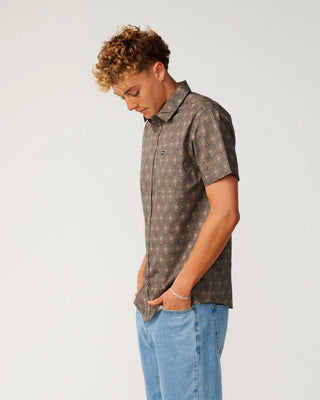 Rip Curl Hypno Micro Short Sleeve Shirt - Walnut