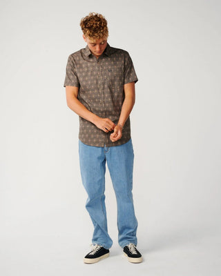 Rip Curl Hypno Micro Short Sleeve Shirt - Walnut