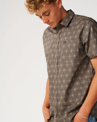 Rip Curl Hypno Micro Short Sleeve Shirt - Walnut