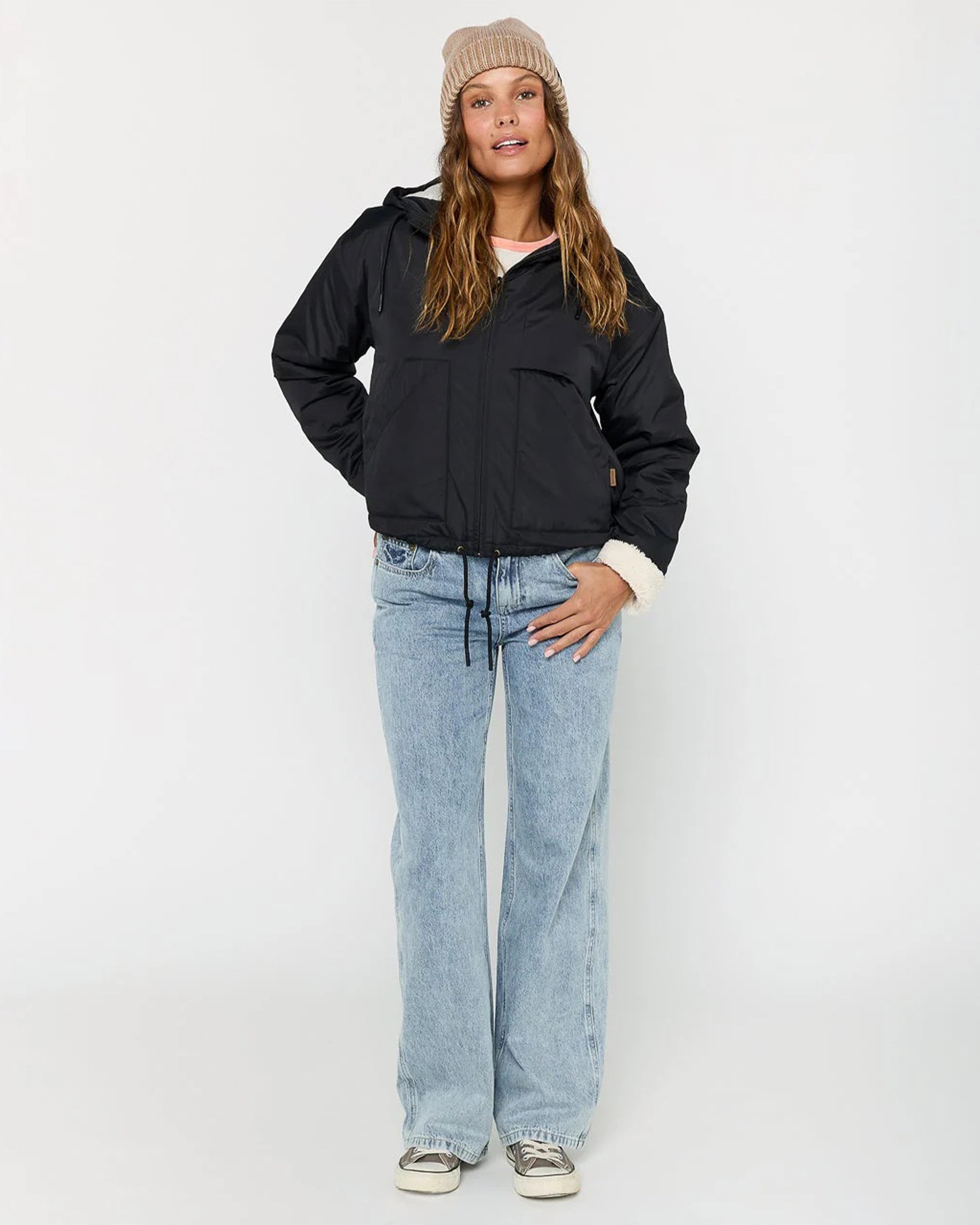 Rip Curl Women's Keepsake Bomber - Washed Black