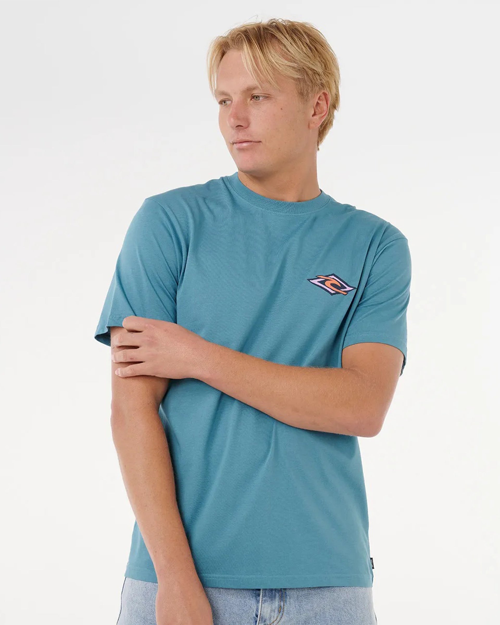 Rip Curl Legacy Short Sleeve T-Shirt - Storm Blue