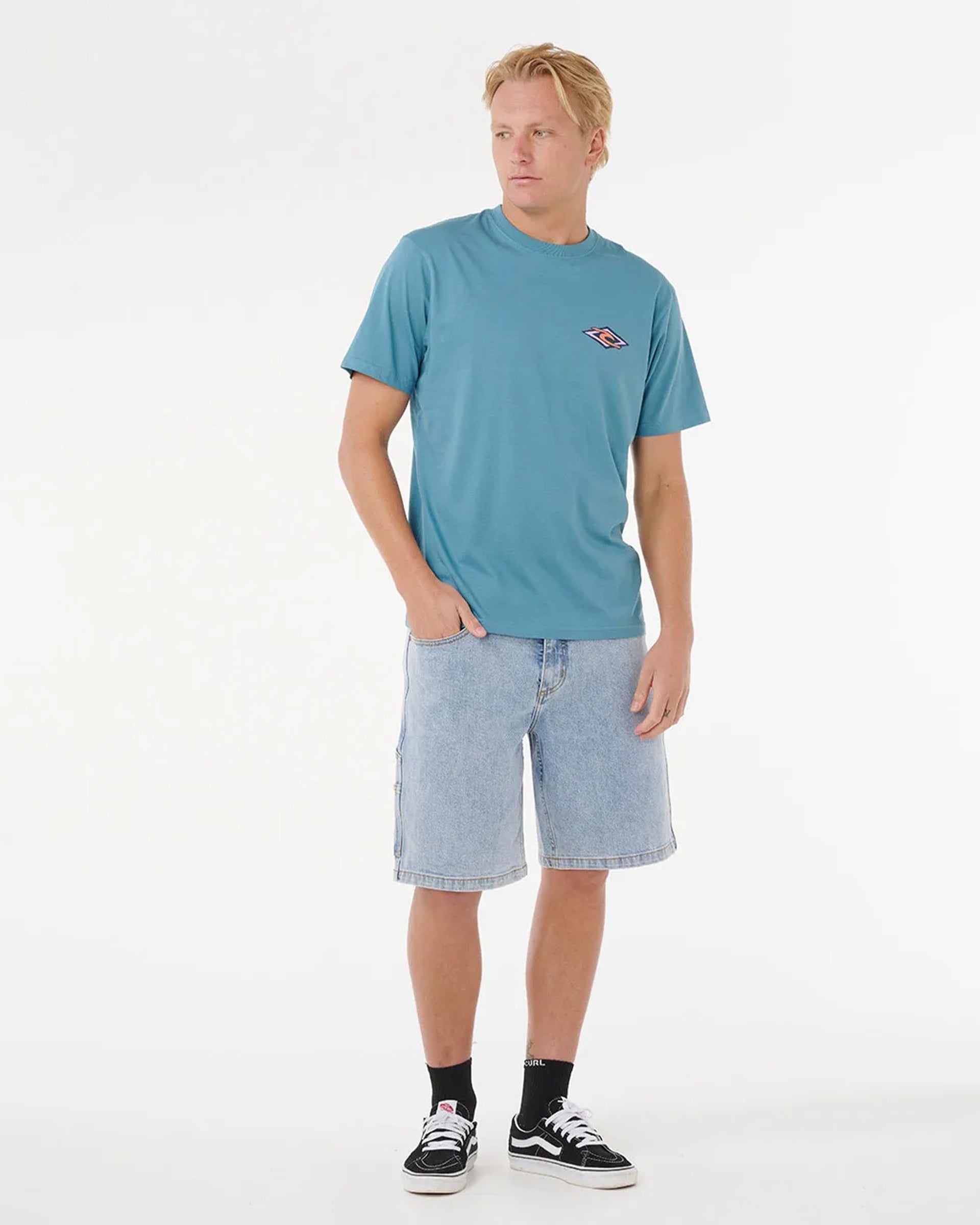Rip Curl Legacy Short Sleeve T-Shirt - Storm Blue