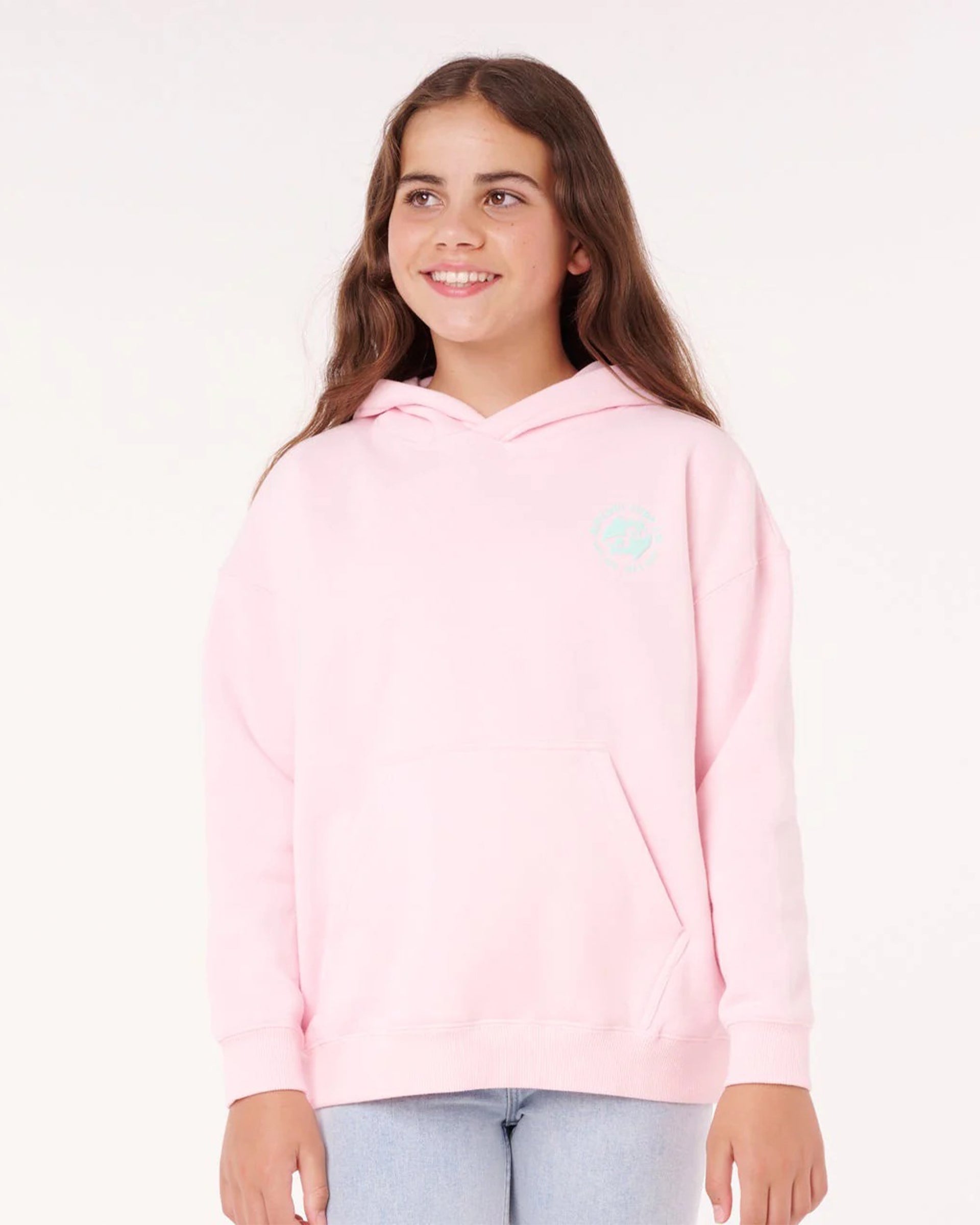 Rip Curl Girl's (8-16) Luxe Surf Hood - Pastel Pink