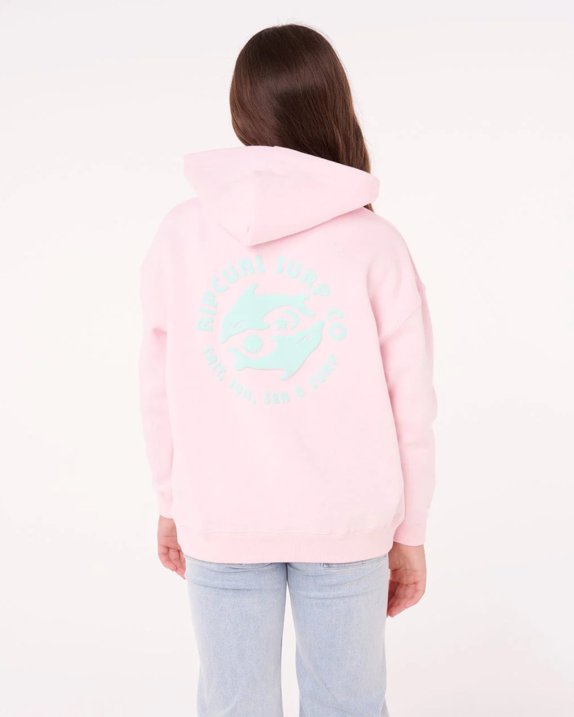 Rip Curl Girl's (8-16) Luxe Surf Hood - Pastel Pink