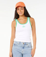 Rip Curl Luxe Surf Ribbed Tank - Irish Green