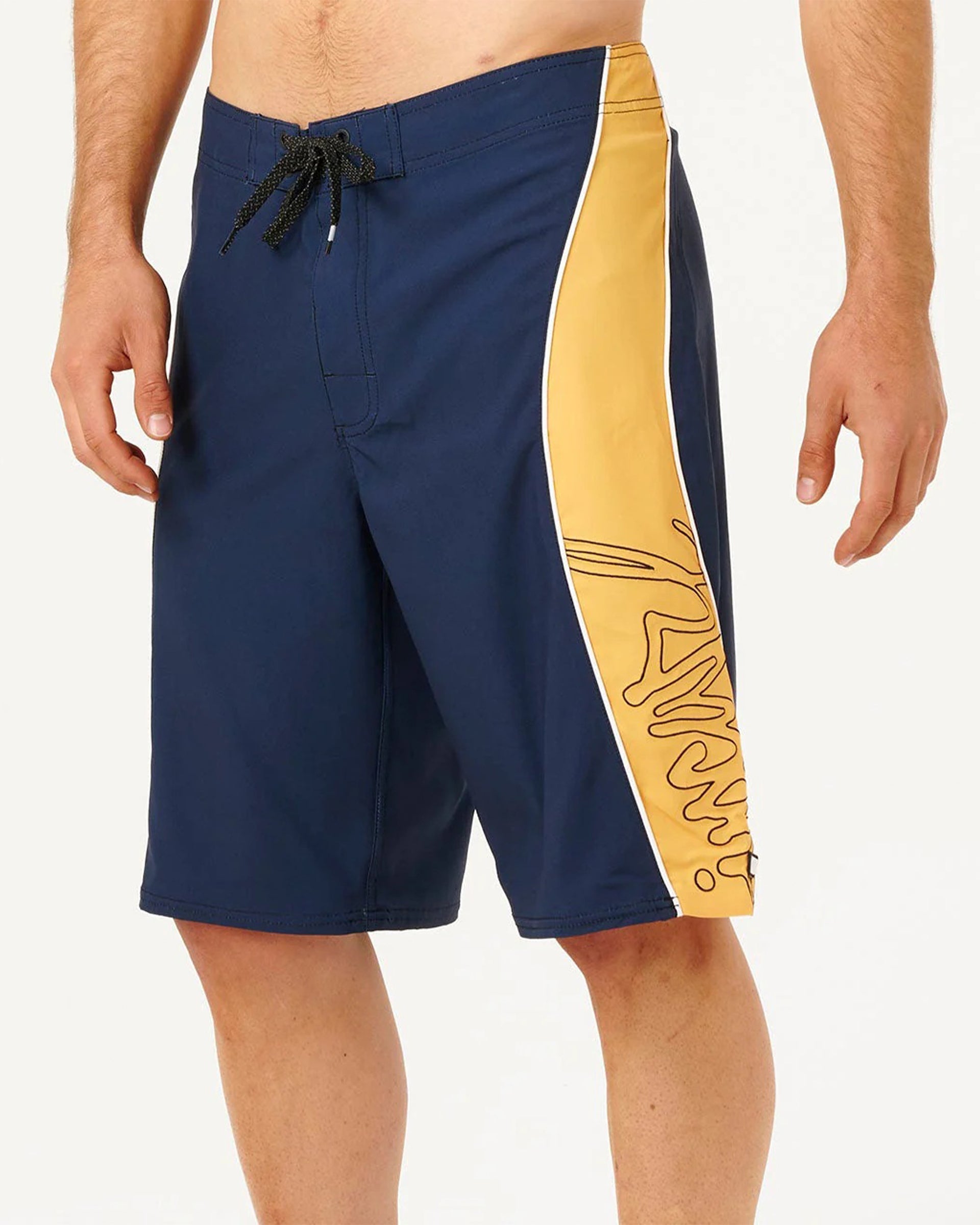 Rip Curl Mirage Panel Beater Boardshort - Navy/Yellow