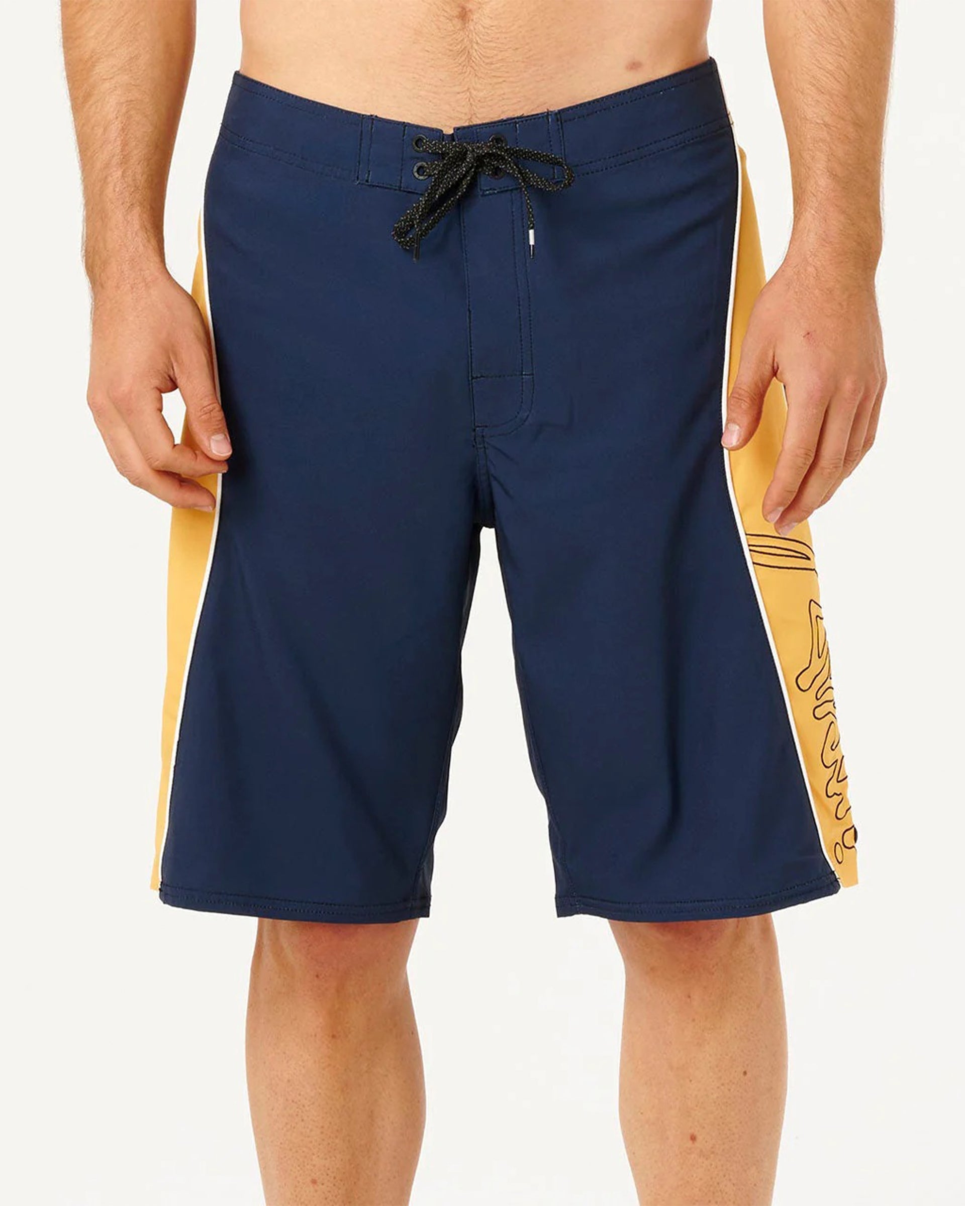 Rip Curl Mirage Panel Beater Boardshort - Navy/Yellow