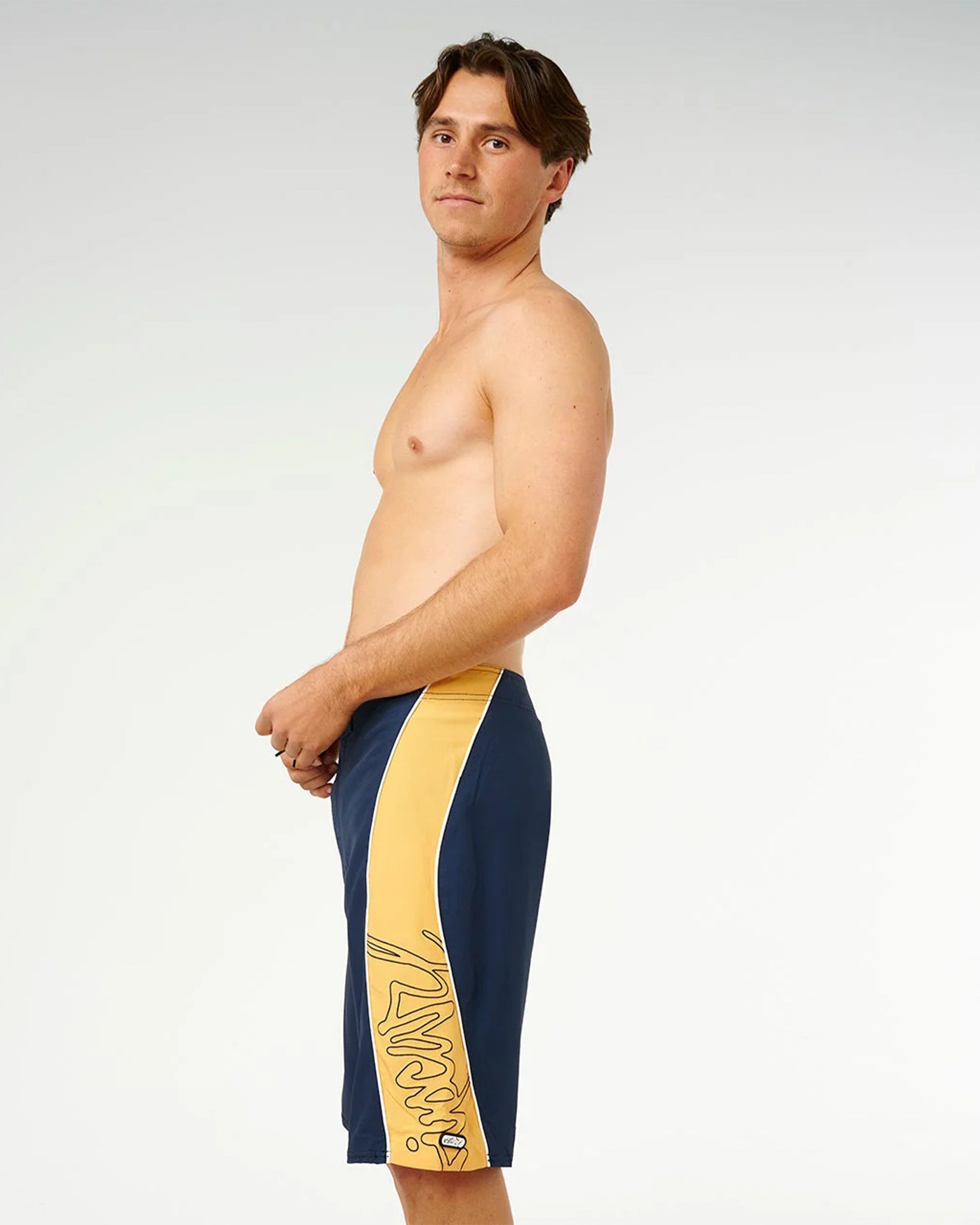 Rip Curl Mirage Panel Beater Boardshort - Navy/Yellow