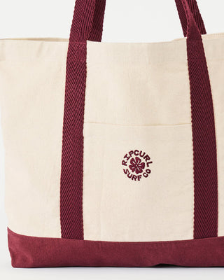 Rip Curl Mixed Logo 25L Tote Bag - Natural/Plum