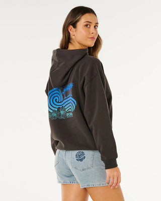 Rip Curl Women's Ocean Break Heritage Hood - Washed Black