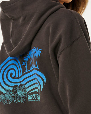 Rip Curl Women's Ocean Break Heritage Hood - Washed Black