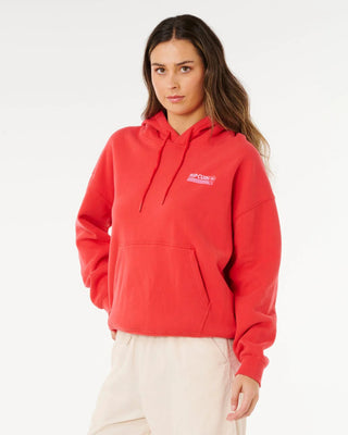 Rip Curl Women's Ocean Break Heritage Hood - Deep Red