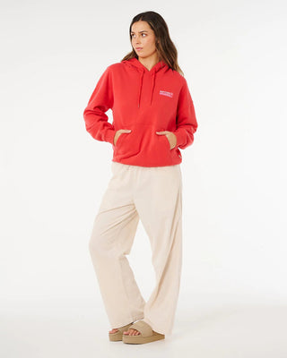 Rip Curl Women's Ocean Break Heritage Hood - Deep Red