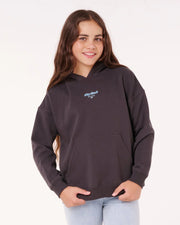 Rip Curl Girl's (8-16) Paradise Club Hood - Washed Black