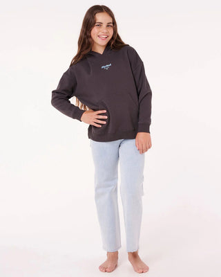 Rip Curl Girl's (8-16) Paradise Club Hood - Washed Black
