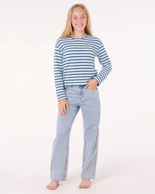Rip Curl Girl's (8-16) Paradise Club Bobbi Long Sleeve T-Shirt - Blue