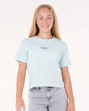 Rip Curl Girl's (8-16) Paradise Club Element Short Sleeve T-Shirt - Sky Blue