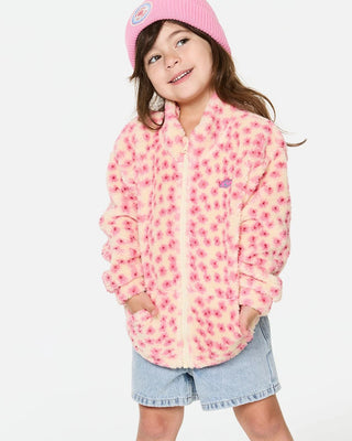 Rip Curl Girl's (1-8) Party Wave Polar Fleece - Peach