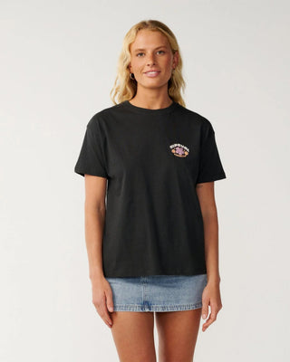Rip Curl Women's Party Wave Relaxed Tee - Washed Black