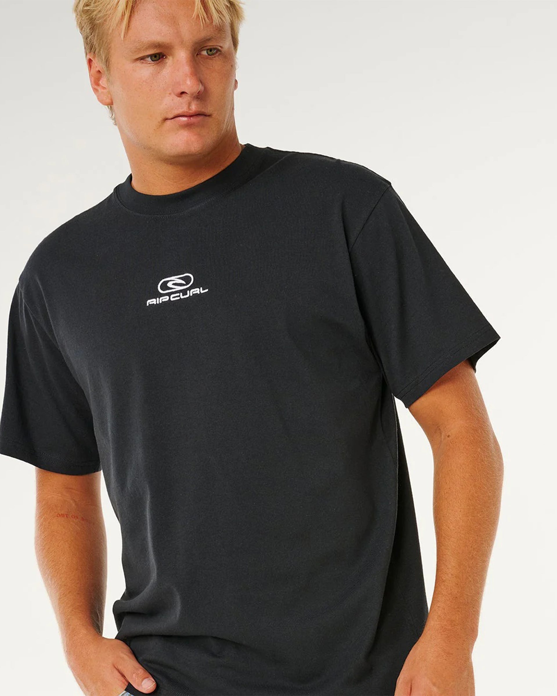 Rip Curl Pill Icon Loose Short Sleeve T-Shirt - Black