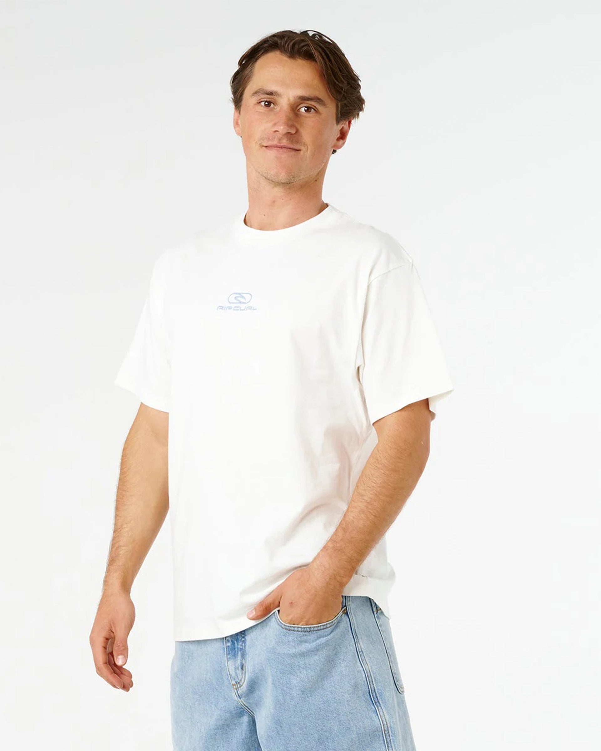 Rip Curl Pill Icon Loose Short Sleeve T-Shirt - Bone