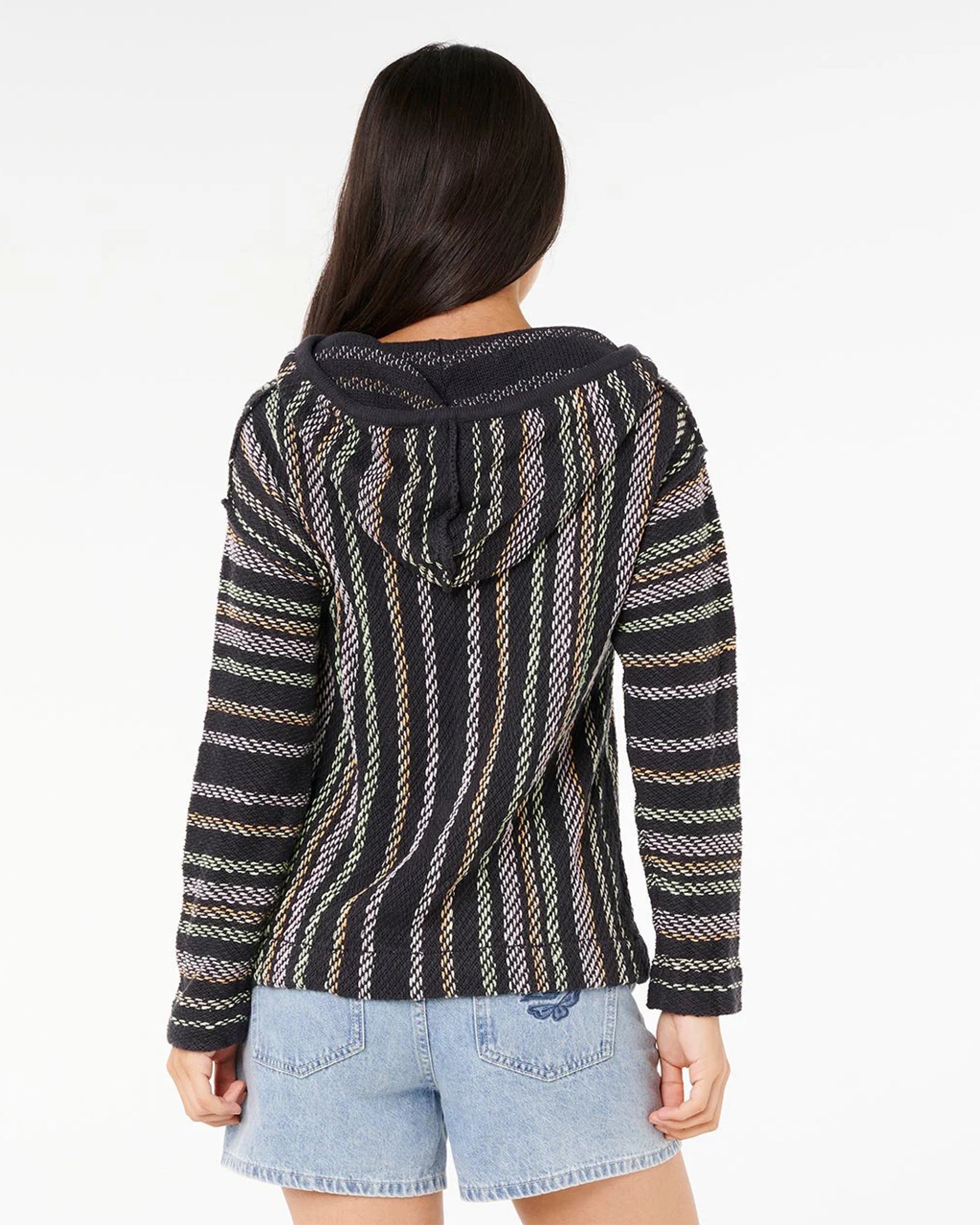 Rip Curl Women's Revival Knit Poncho - Washed Black