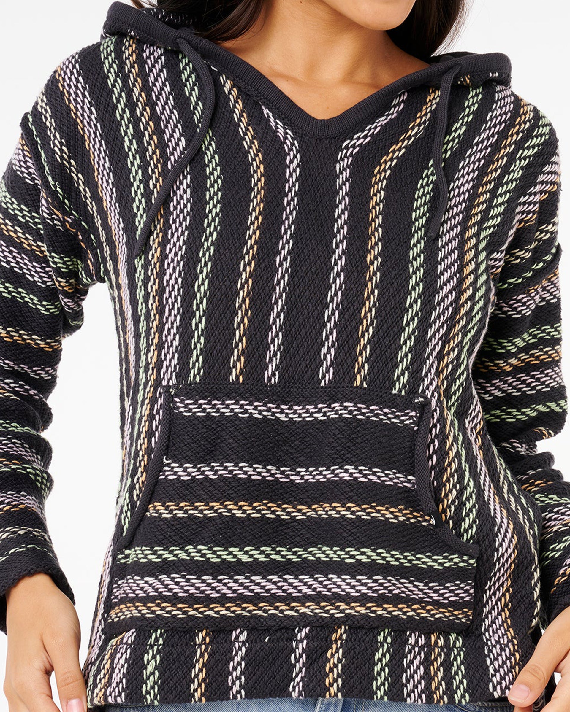 Rip Curl Women's Revival Knit Poncho - Washed Black