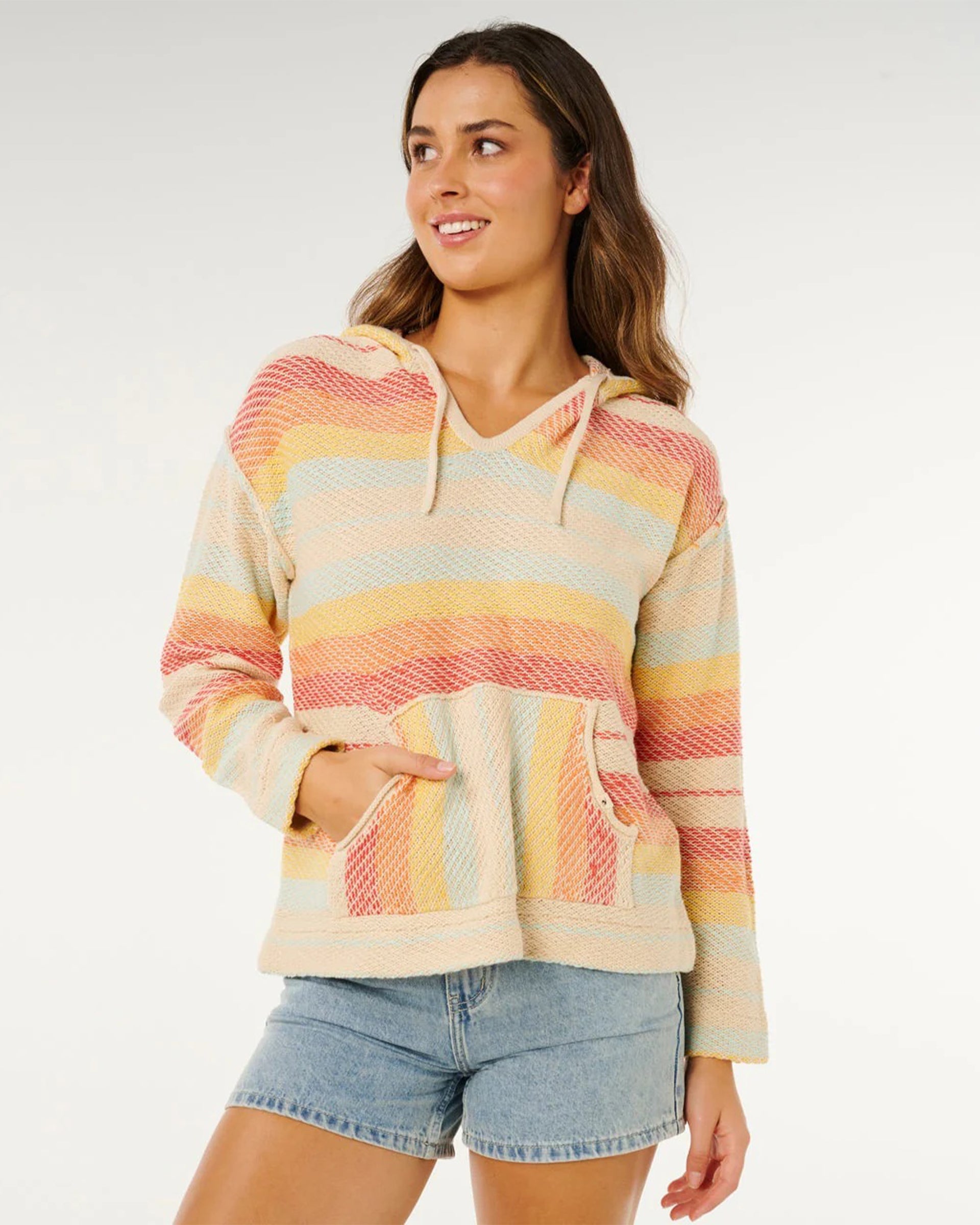 Rip Curl Women's Revival Knit Poncho - Orange