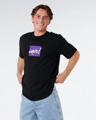 Rip Curl Rip Script Icon Short Sleeve T-Shirt - Black