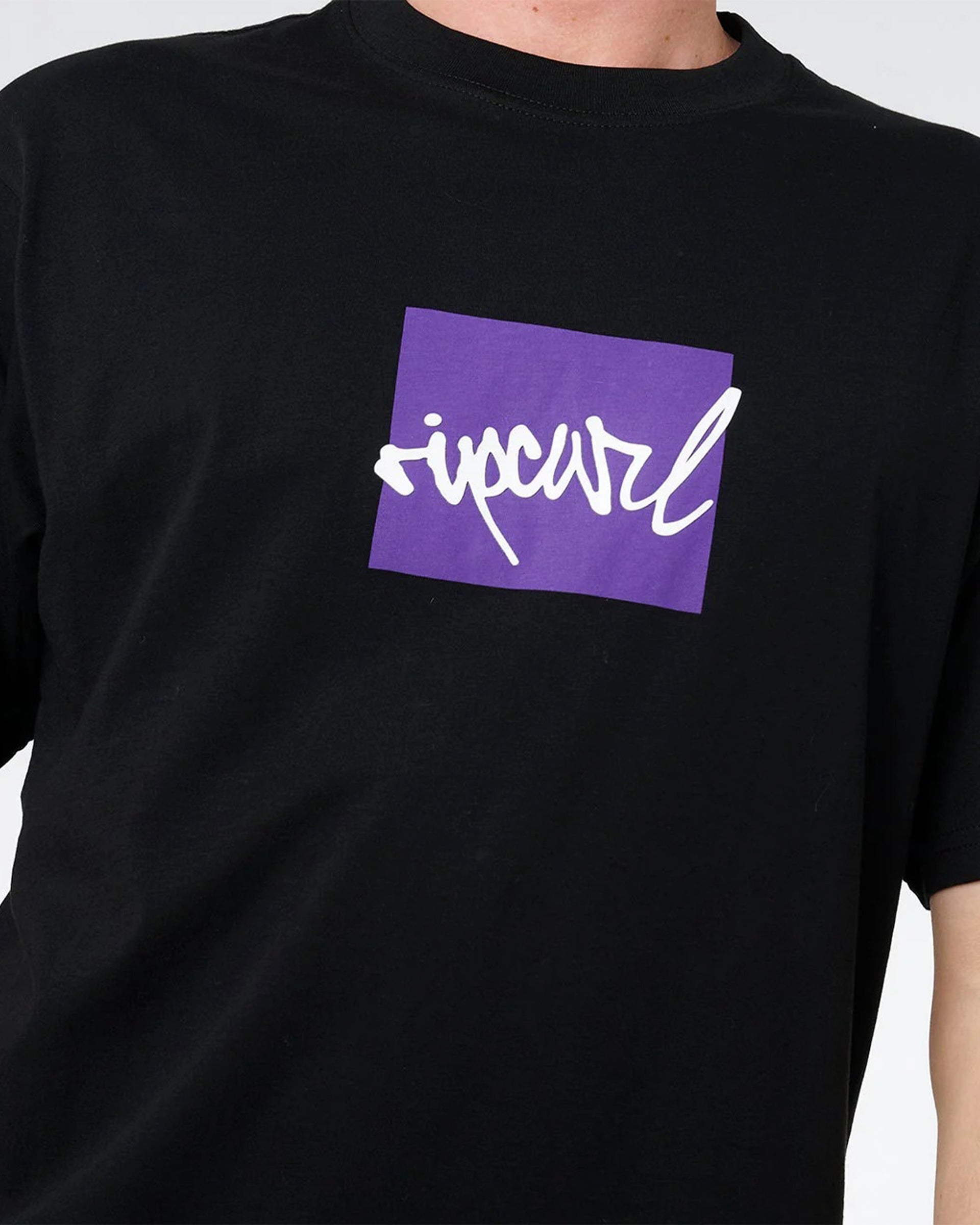 Rip Curl Rip Script Icon Short Sleeve T-Shirt - Black