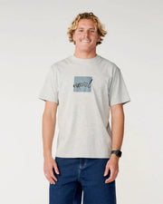 Rip Curl Rip Script Icon Short Sleeve T-Shirt - Grey Marle