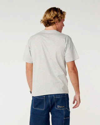 Rip Curl Rip Script Icon Short Sleeve T-Shirt - Grey Marle