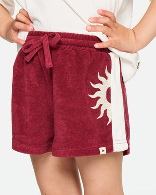 Rip Curl Girl's (1-8) Road Trip Terry Short - Plum