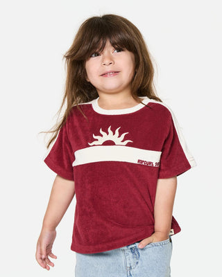 Girl's (1-8) Road Trip Terry Tee - Plum