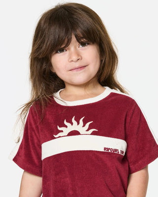 Girl's (1-8) Road Trip Terry Tee - Plum