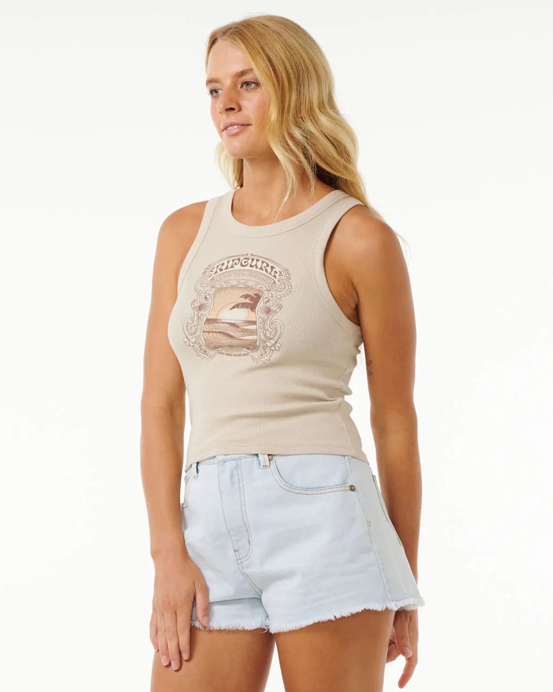 Rip Curl Sea Shells Rib Tank Top