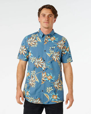 Rip Curl Sessions Short Sleeve Shirt - Bluefin