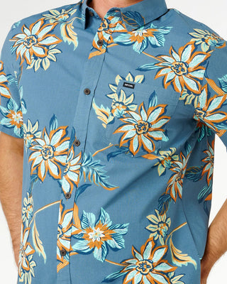 Rip Curl Sessions Short Sleeve Shirt - Bluefin
