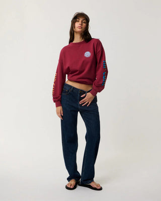 Rip Curl Women's Stephanie Gilmore Heritage Oversized Fleece - Plum