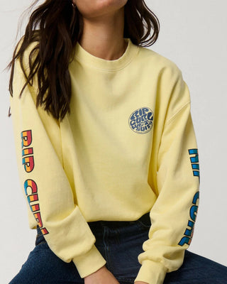 Rip Curl Women's Stephanie Gilmore Heritage Oversized Fleece - Soft Yellow